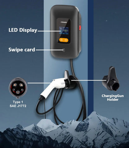 Type 1 EV Charging Station Wallbox – 7.6kW to 12kW Fast Home Charger