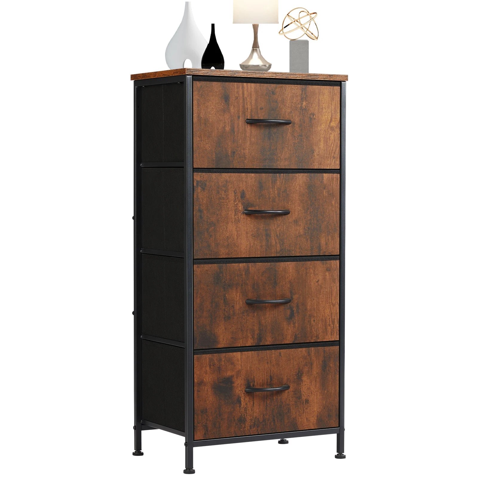4-Drawer Bedroom Dresser & Nightstand with Sturdy Metal Frame - 20