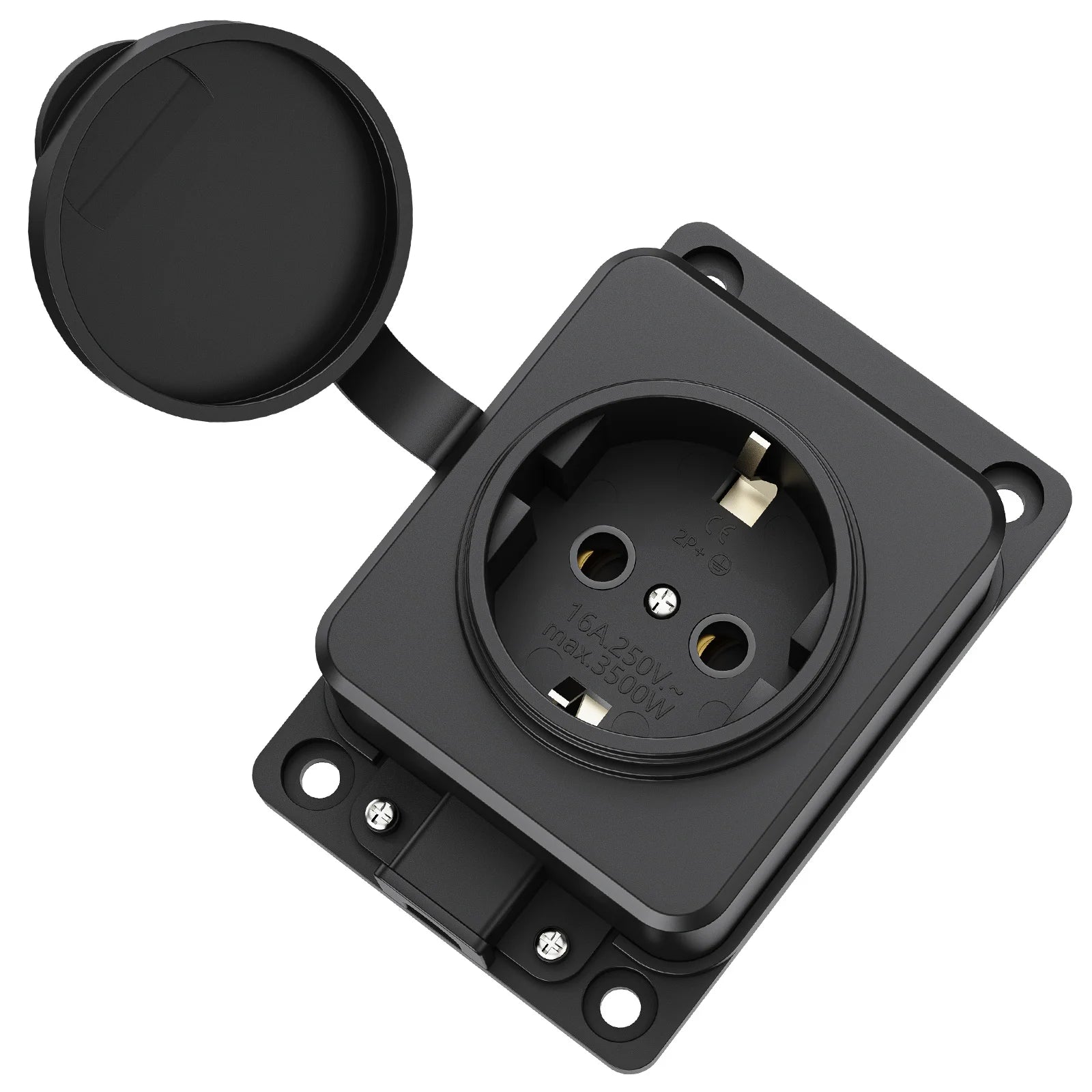 IP54 Waterproof German Standard Outdoor Power Socket - 16A 3500W Extension - 23