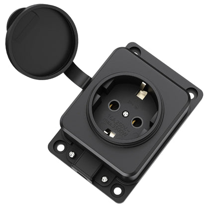 IP54 Waterproof German Standard Outdoor Power Socket - 16A 3500W Extension