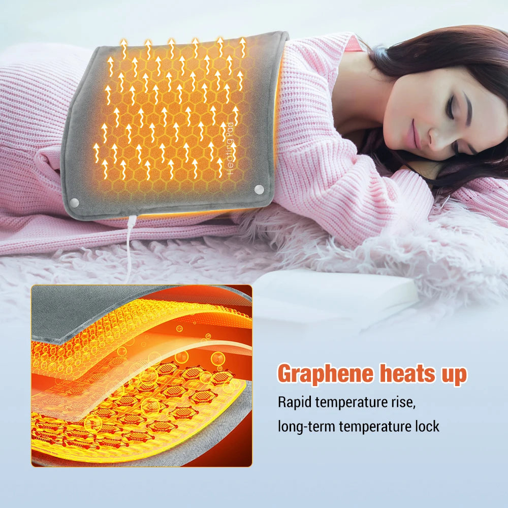 USB Graphene Smart Thermostat Hand Warmer - Portable Heated Warming Bag for Office - 3