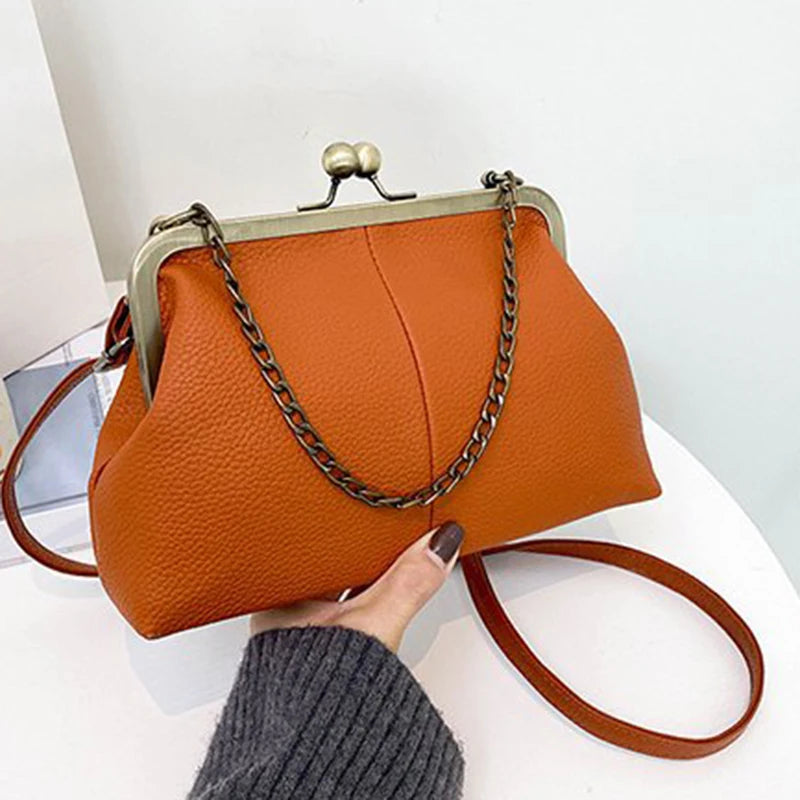Luxury Vintage Lychee Shell Bag
