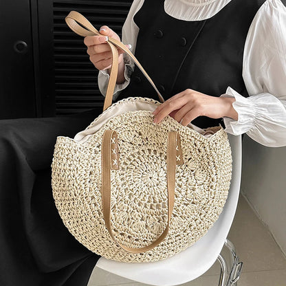 Luxury Woven Summer Straw Tote