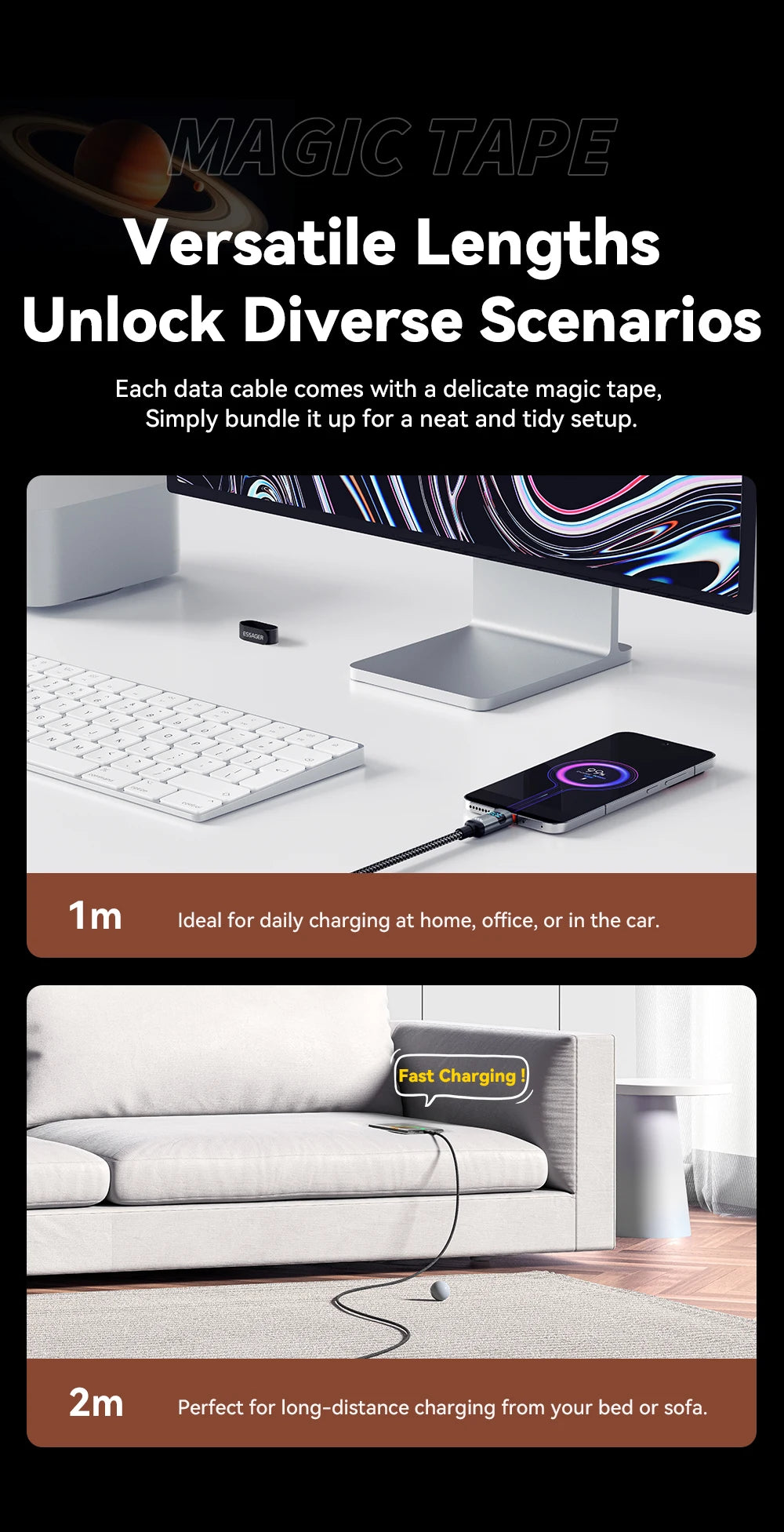 100W USB-C to USB-C Fast Charging Cable with LED Display - 20