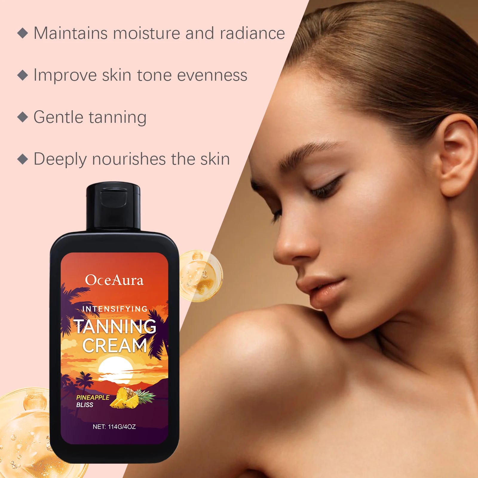 Natural Tanning Accelerator Cream for Sunbed & Outdoor Deep Bronze Glow - 5