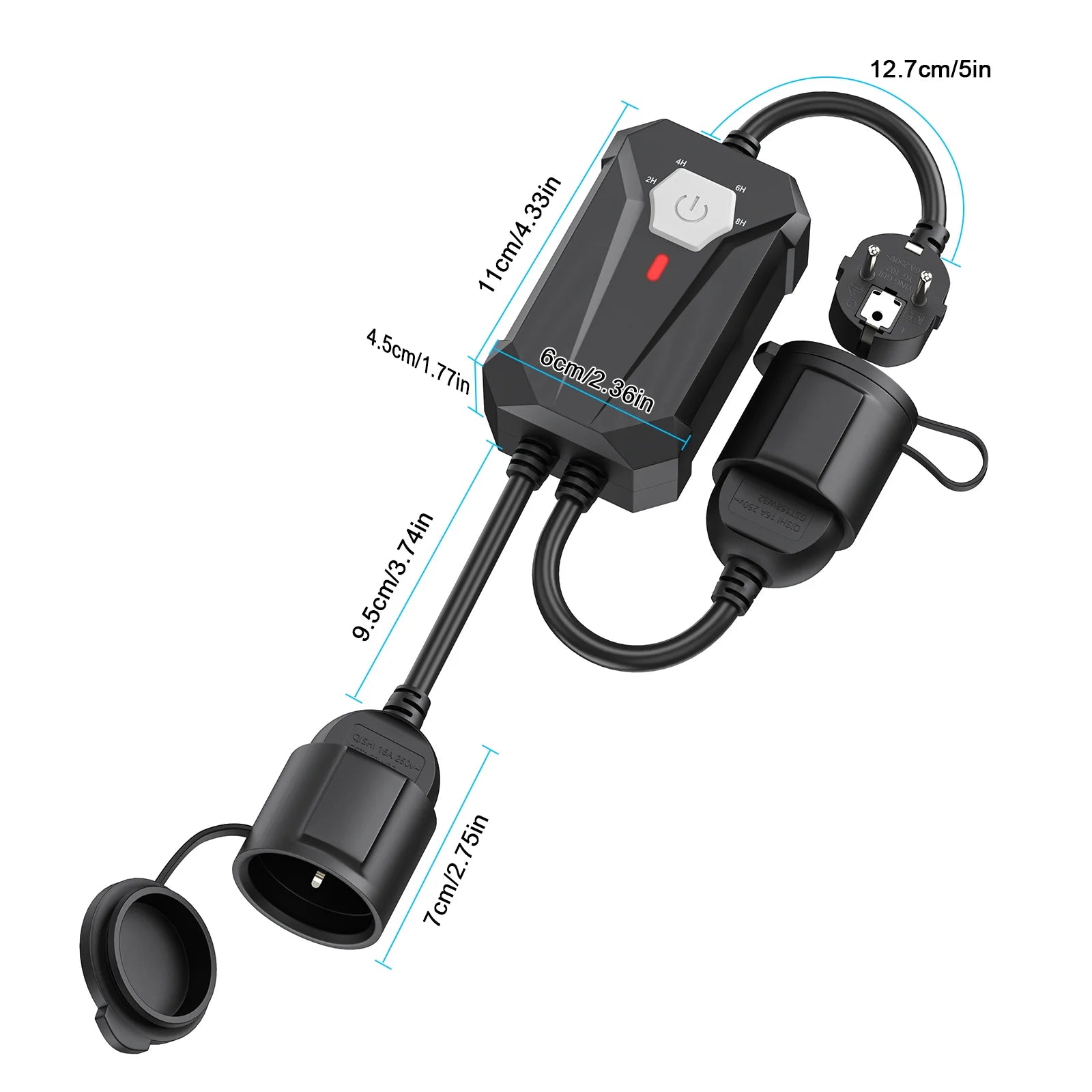 Smart WiFi Outdoor Dimmer Plug with Remote for String Lights - 8