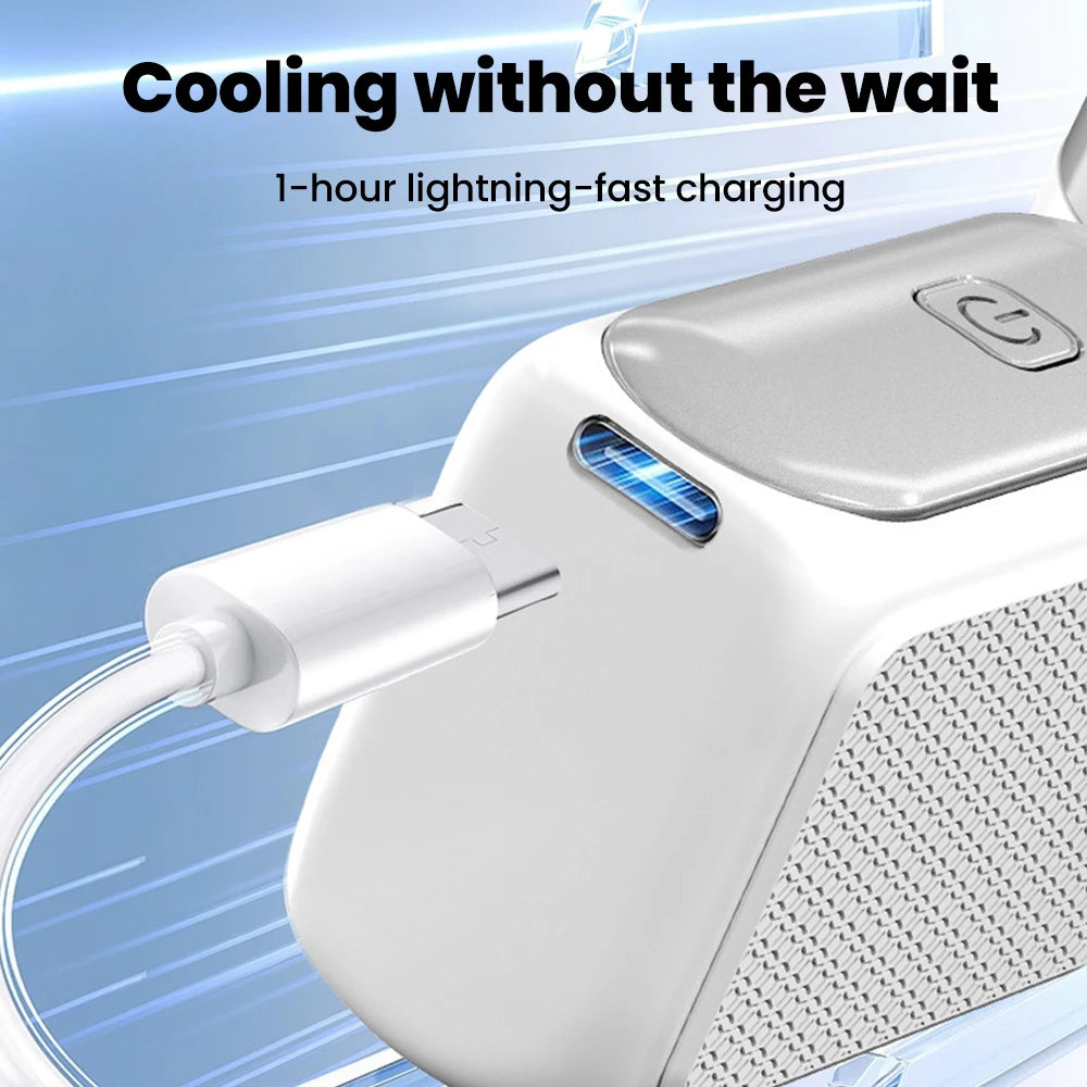 Portable 5-Speed Handheld Mini Fan USB-C Rechargeable Cooling Fan