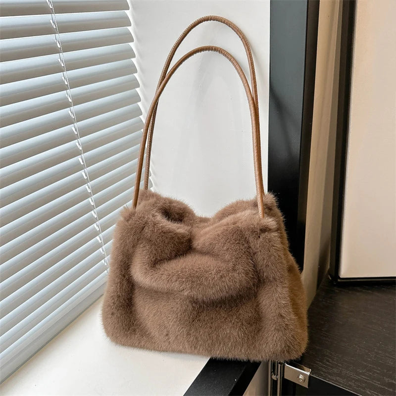 Luxury Plush Chain Handbag