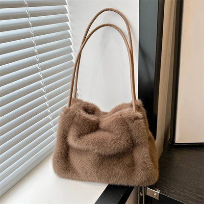 Luxury Plush Chain Handbag