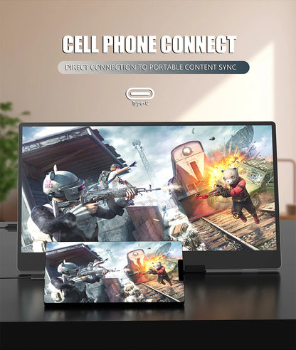14-Inch Portable Monitor - 60Hz Lightweight Travel Display with Speakers