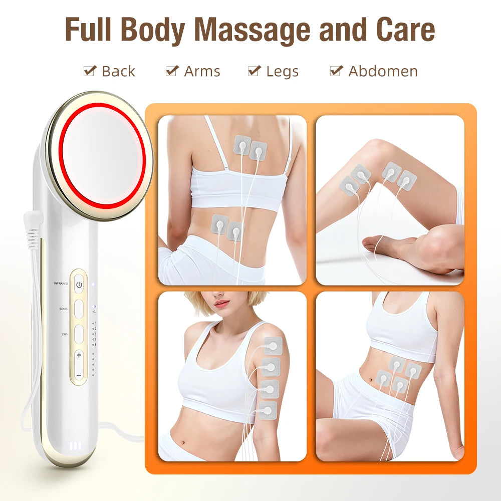 Ultrasonic EMS Body Slimming & Facial Lifting Massager - Infrared Fat Burner - 5