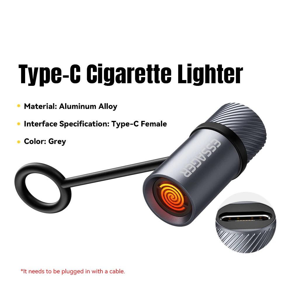 Portable Type-C Flameless Tungsten Electric Lighter – Compact & Safe - 17
