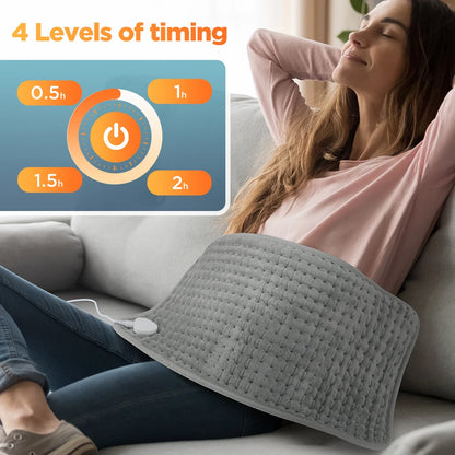 Electric Heating Pad for Back, Neck and Leg Pain Relief with Temperature Control