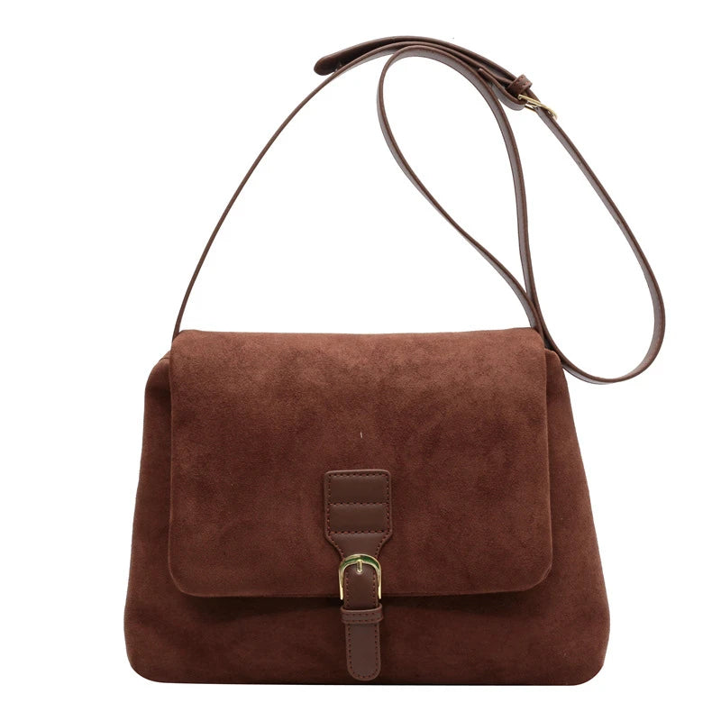 Luxury Vintage Suede Hobo Bag