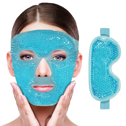 Gel Bead Cooling Ice Face Mask – Hot & Cold Therapy for Face & Eye Care