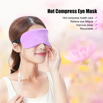 USB Heated Eye Mask for Dry Eyes, Sleep & Puffiness Relief