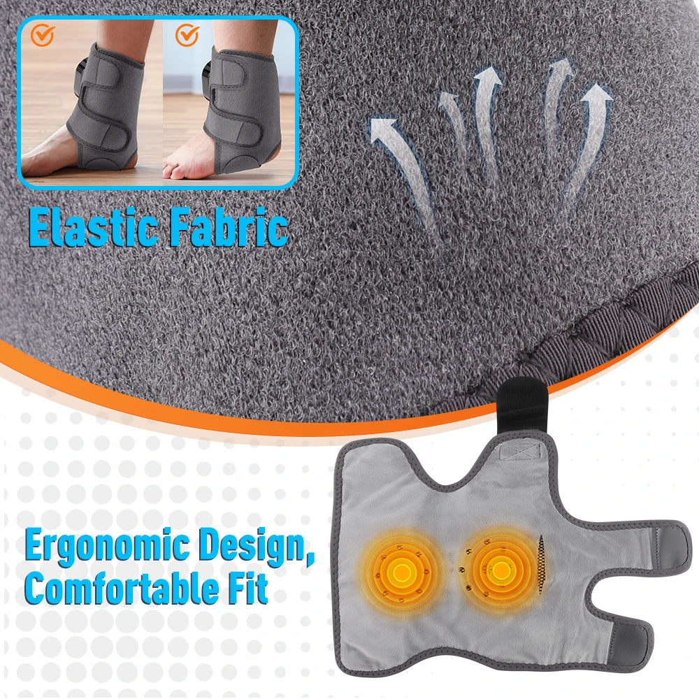 Electric Ankle & Calf Vibration Massager with Heat Therapy for Pain Relief - 14
