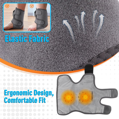 Electric Ankle & Calf Vibration Massager with Heat Therapy for Pain Relief