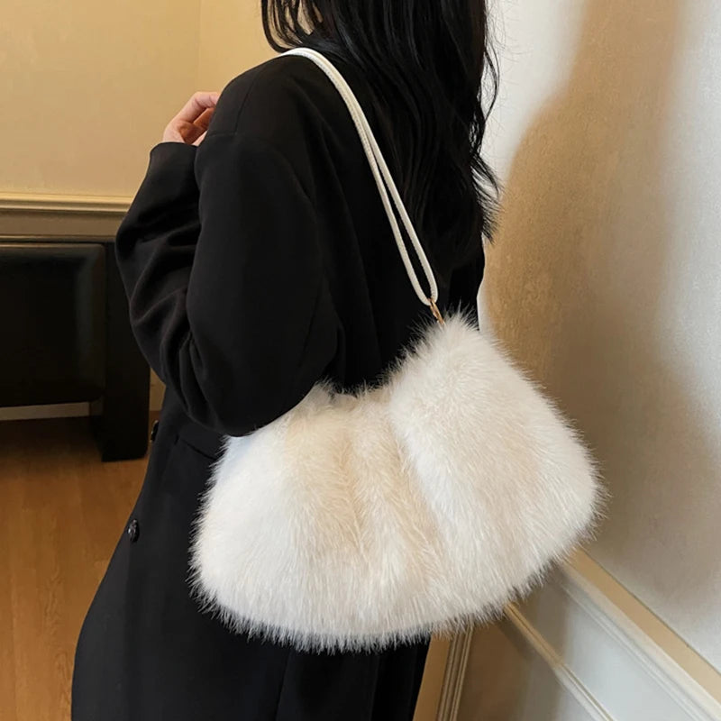 Luxury Plush Fur Shoulder Bag