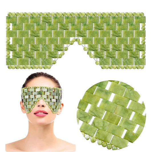 Natural Jade Cooling Eye Mask - Anti-Puffiness & Stress Relief Spa Mask