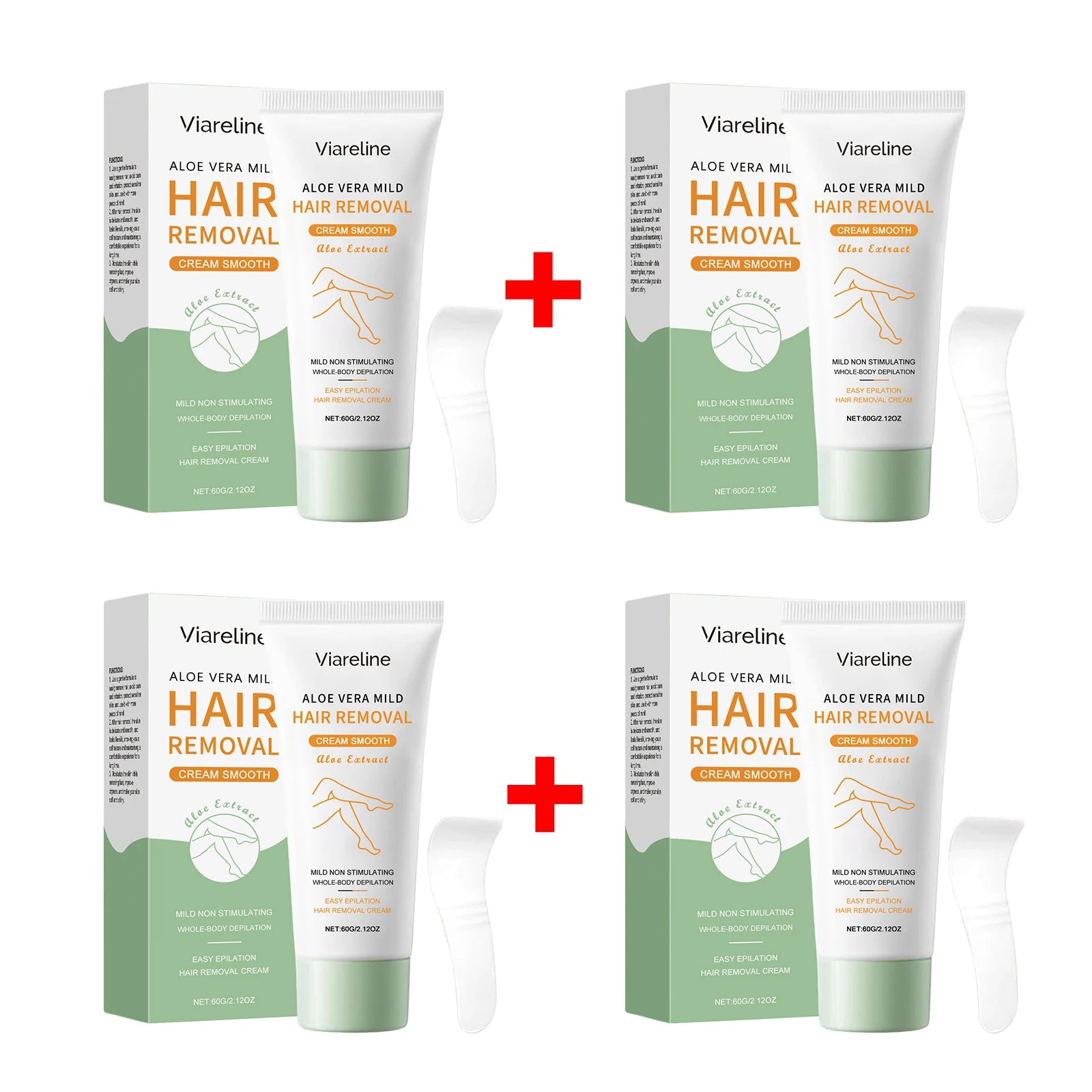 Aloe Vera Painless Hair Removal Cream - Gentle Whole-Body Depilatory for Smooth Skin - 16