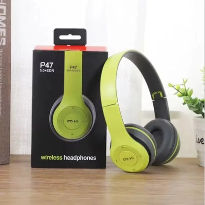 P47 Wireless Bluetooth 5.0 Foldable Stereo Gaming Headset