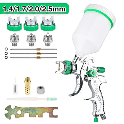 Professional HVLP Air Spray Gun Kit - Auto & Home Paint Sprayer with 600ml Cup
