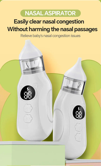 Electric Baby Nasal Aspirator - Rechargeable Nose Cleaner for Congestion Relief