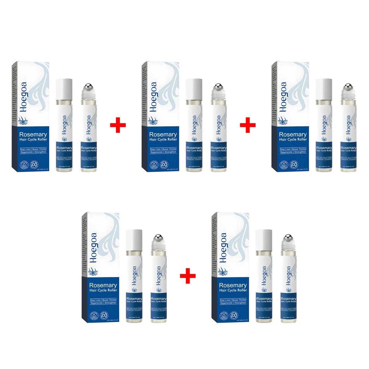 Rosemary Hair Growth Serum Roller for Scalp Stimulation and Damage Repair