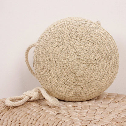 Luxury Round Straw Crossbody