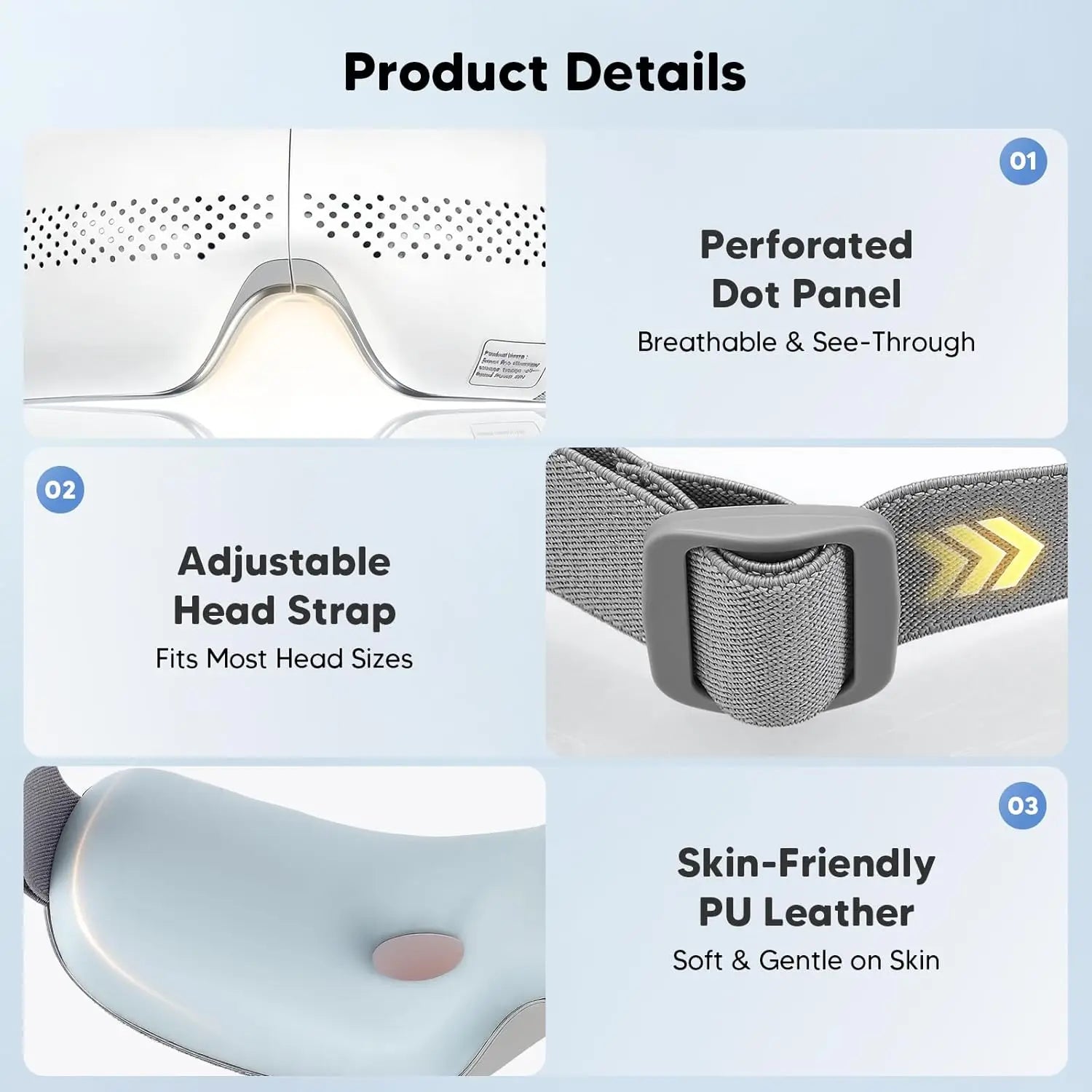 4-in-1 Rechargeable Airbag Eye Massager for Stress Relief and Fatigue - 10