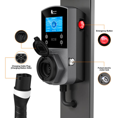 22KW Smart EV Wallbox Charger - WiFi App Control & Weatherproof EVSE