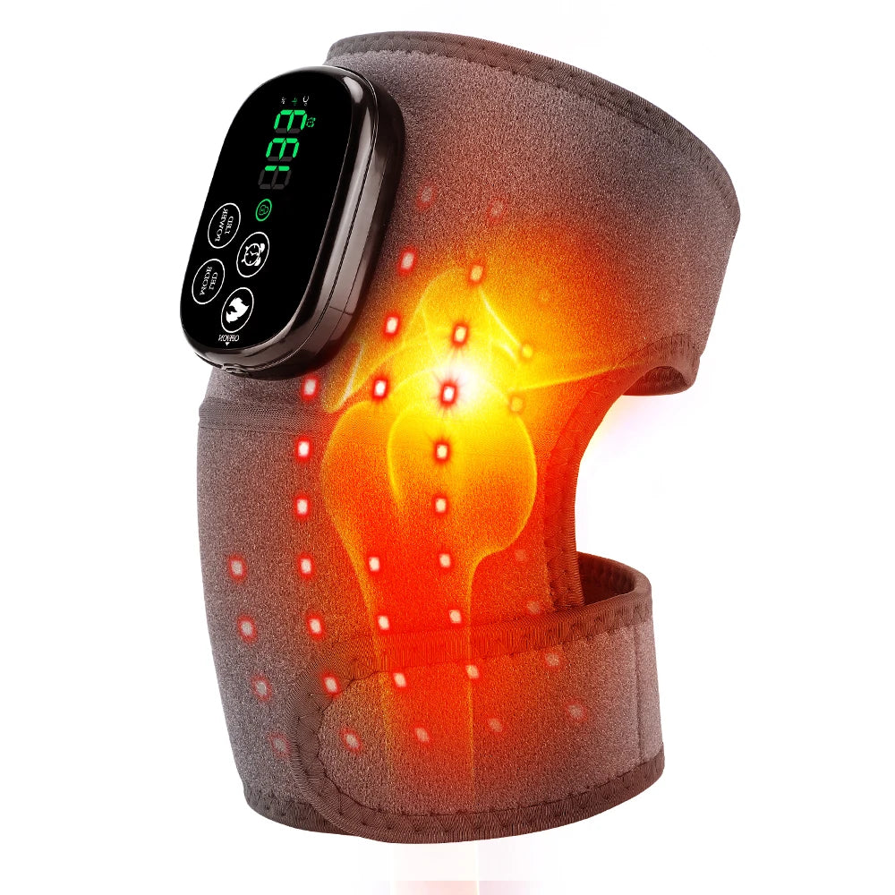 Cordless Heated Knee Wrap with Red Light Therapy and Adjustable Heat - 15