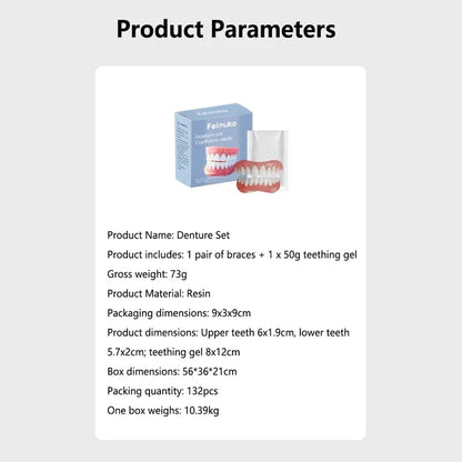 Premium Temporary Smile Veneers - Comfortable Fit for Missing or Chipped Teeth