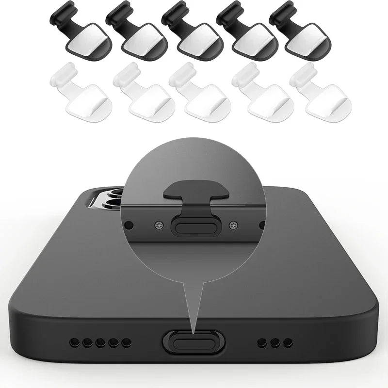 Universal USB-C & iPhone Charging Port Anti-Dust Plugs (6-Pack)