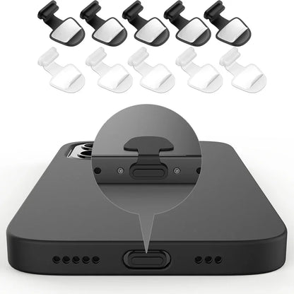 Universal USB-C & iPhone Charging Port Anti-Dust Plugs (6-Pack)