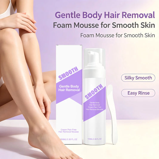 Painless Hair Removal Mousse Spray for Smooth Skin - Gentle Depilatory Foam