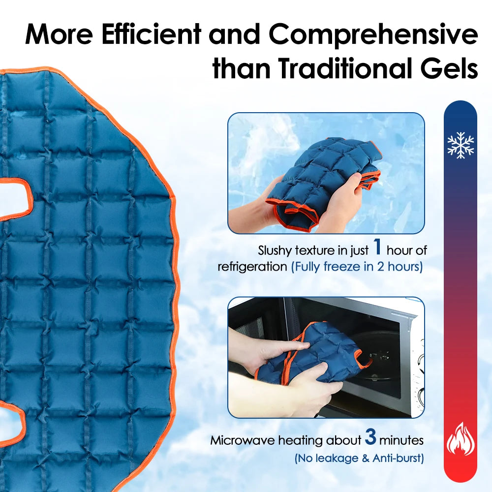 Large Reusable Back Ice Pack & Hot Cold Therapy Wrap - 16
