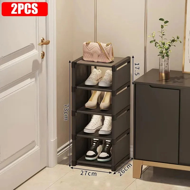 Stackable Narrow Shoe Storage Rack Organizer