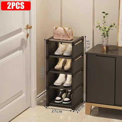 Stackable Narrow Shoe Storage Rack Organizer