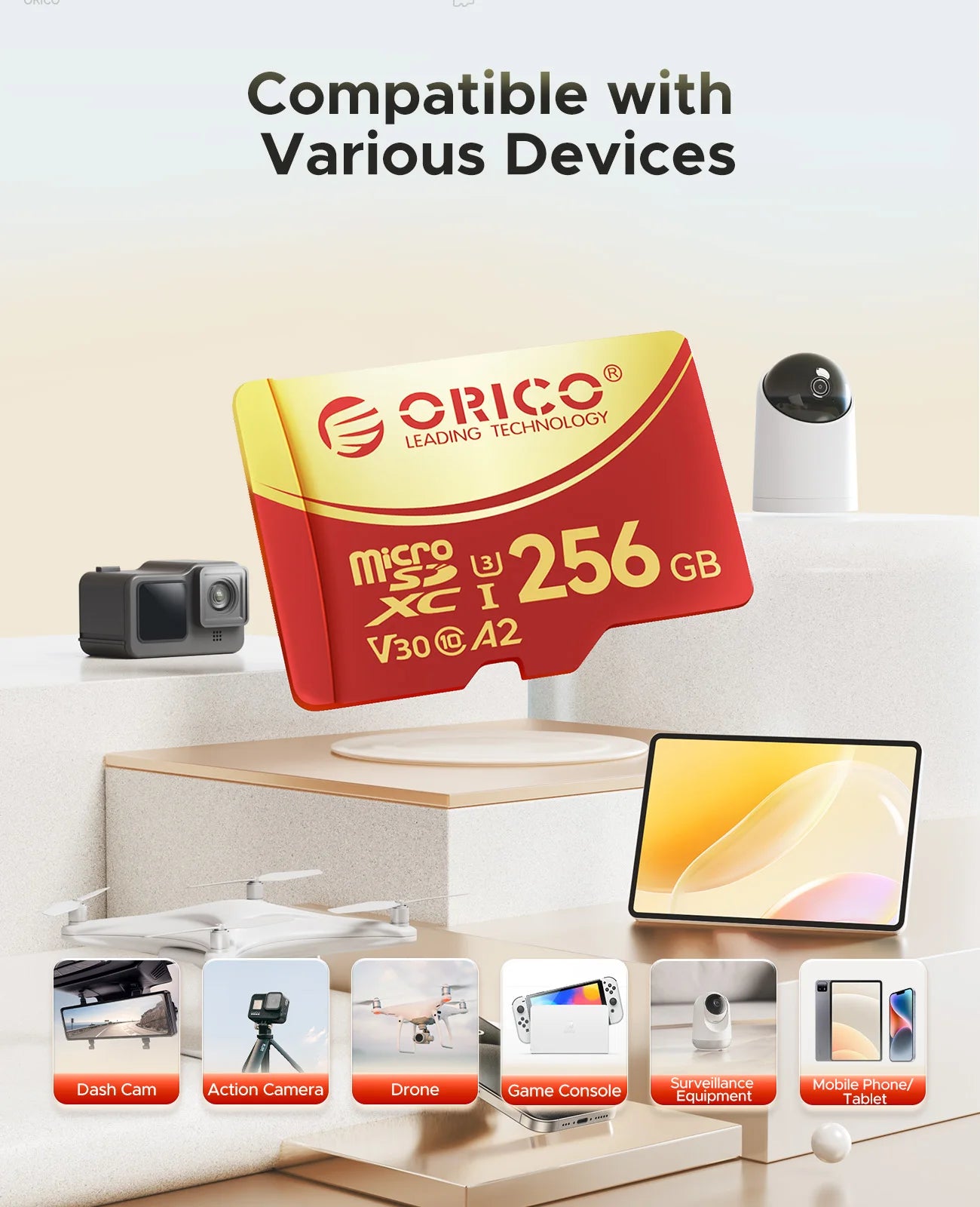 2-Pack High-Speed microSDXC UHS-I Memory Card - 4K UHD Recording, A1, V30