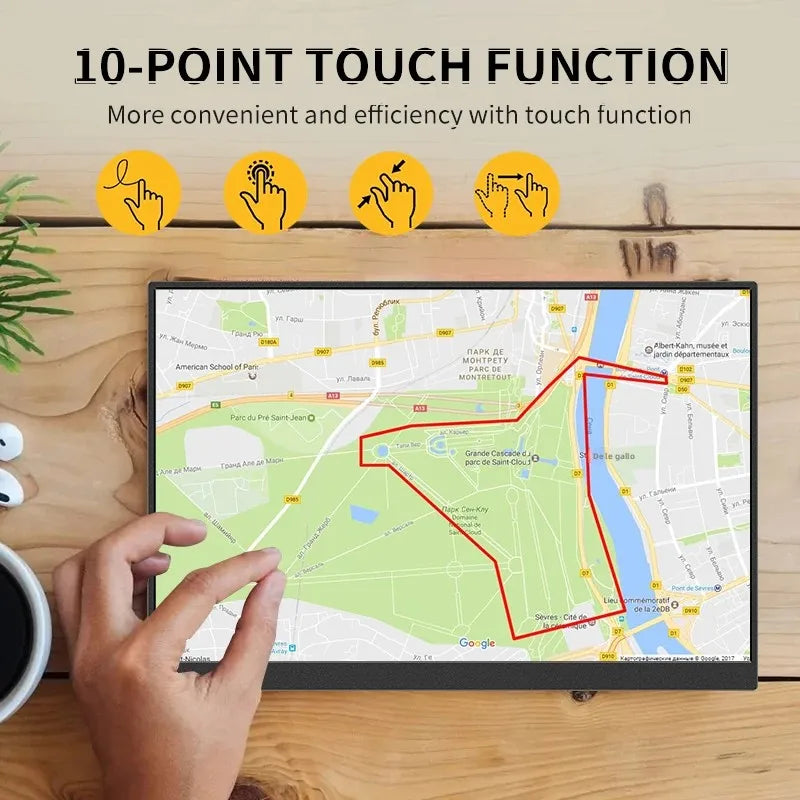 16" Portable Touch Monitor 1920x1200 FHD IPS Display for Laptop & Gaming
