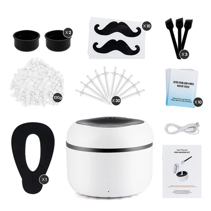 Mini Wax Heater & Nose Ear Hair Removal Kit