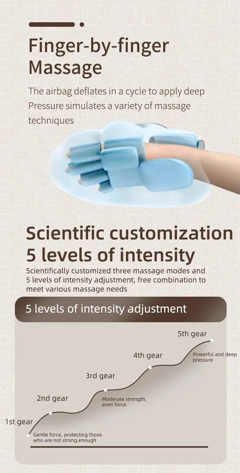 Electric Hand Massager with Finger Stretching & Heat Therapy - 22