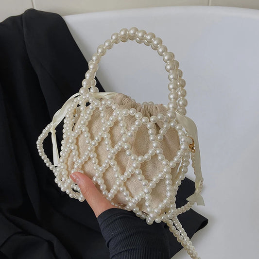 Luxury Retro Beaded Bucket Bag