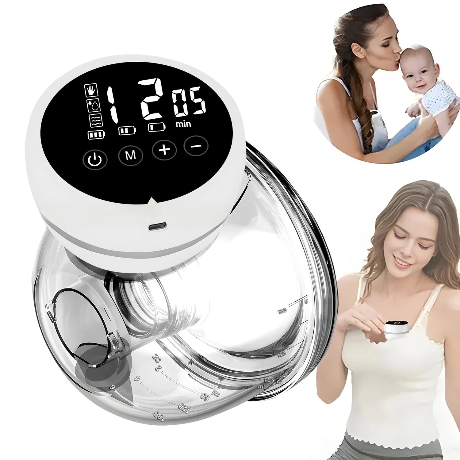Hands-Free Wearable Electric Breast Pump - Portable Breast Pump - 1