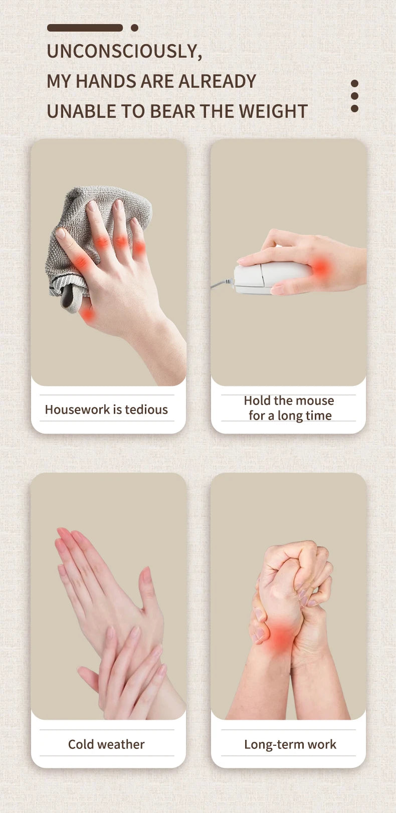 Electric Hand Massager with Finger Stretching & Heat Therapy - 19