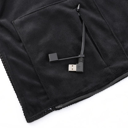 Graphene Heated Hooded Wearable Shawl Blanket with 3 Adjustable Temperature Settings