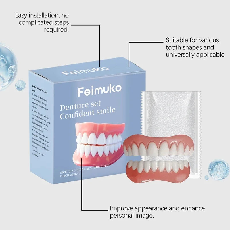 Premium Temporary Smile Veneers - Comfortable Fit for Missing or Chipped Teeth