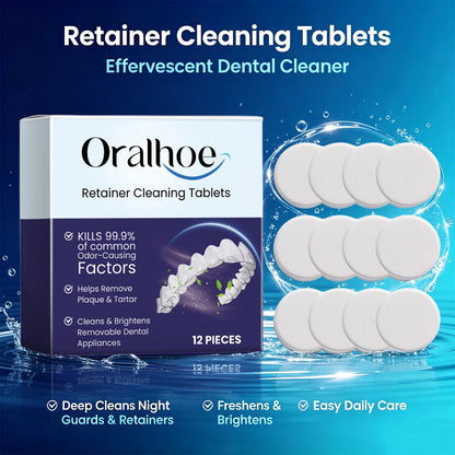 Denture & Retainer Cleaning Tablets - Deep Cleansing Effervescent Dental Care